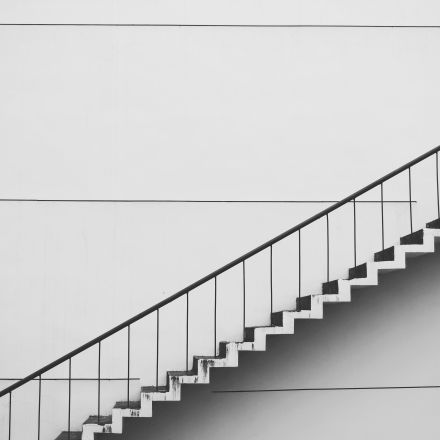 White Stairs Wallpaper